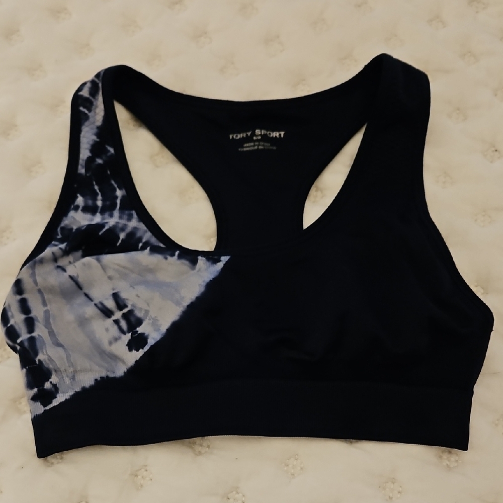 Navy and Tie-Dye Sports Bra